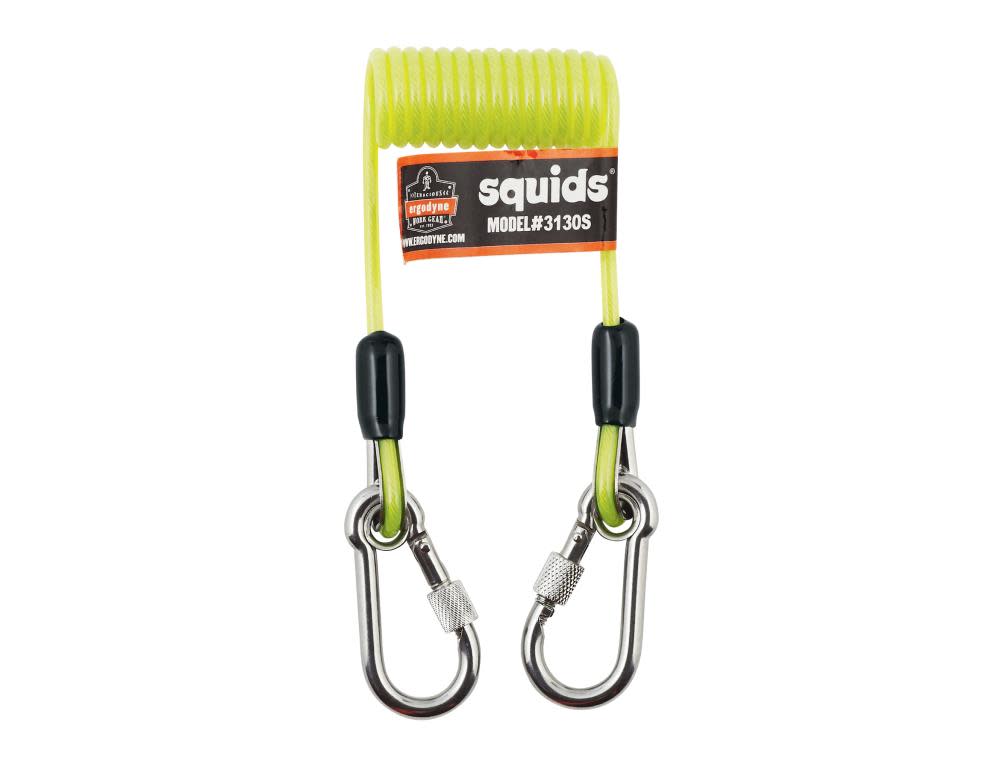 

Ergodyne Squids 3130S Lime Coiled Cable Lanyard - 2Lb