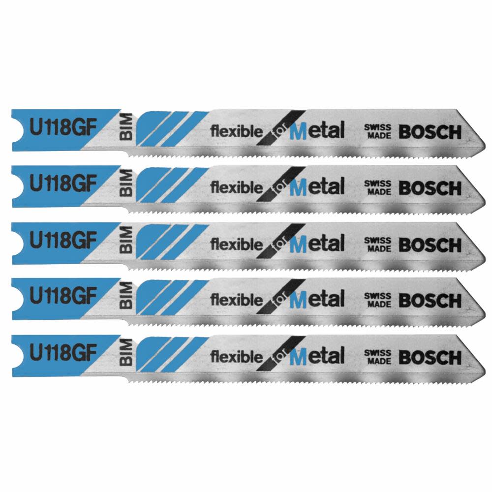 

Bosch Jig Saw Blades 5pc 2 3/4" 36 TPI Flexible for Metal U Shank