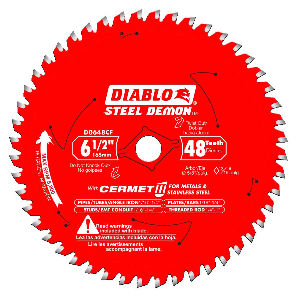 Diablo Tools 6 1/2" x 48 Tooth Steel Demon Saw Blade for Metals & Stainless