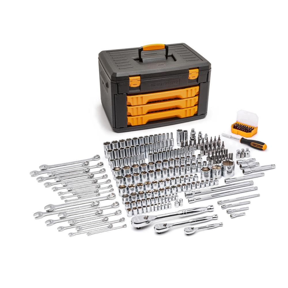 

GEARWRENCH 243 Pc. 6 Point Mechanics Tool Set in 3 Drawer Storage Box