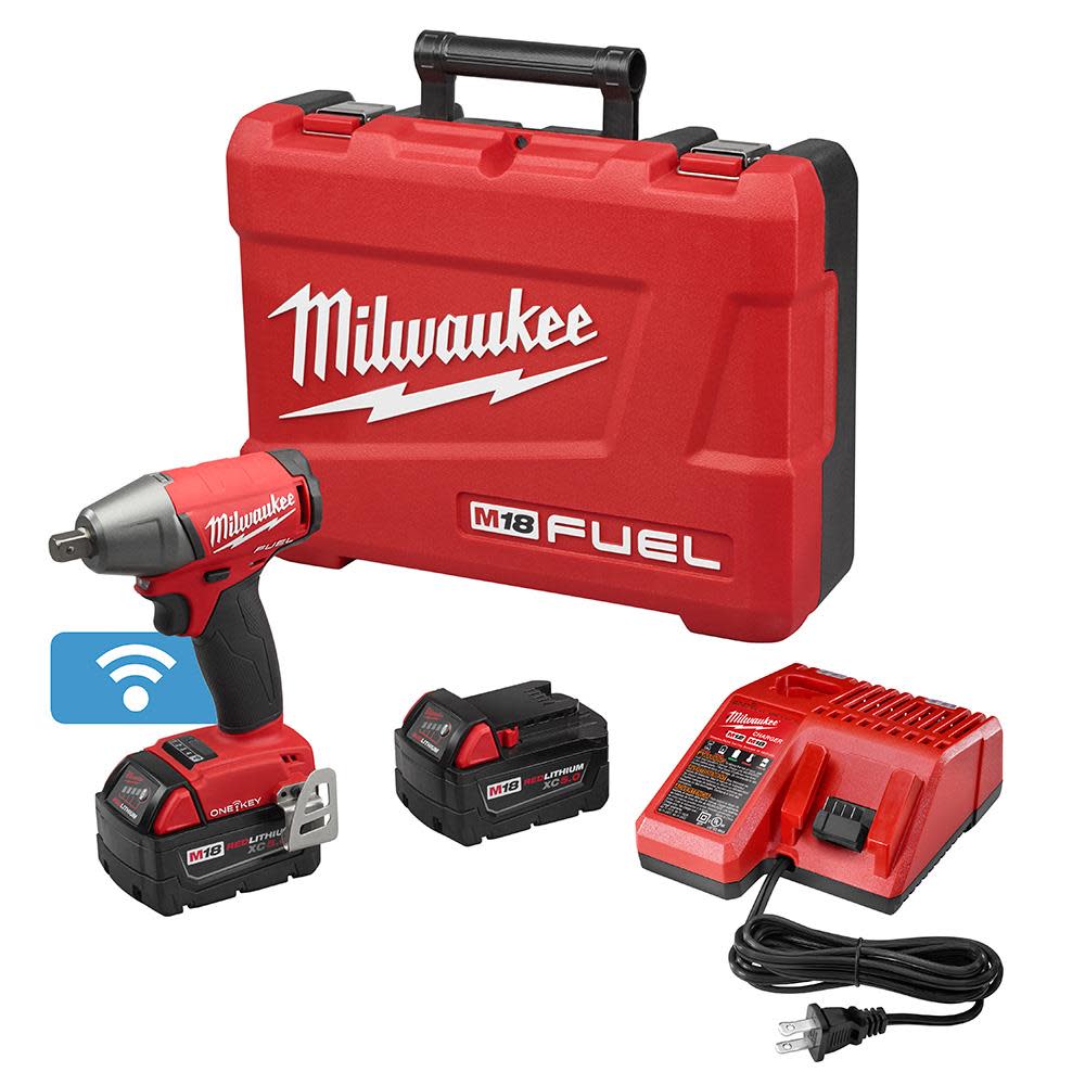 

Milwaukee M18 FUEL 1/2 in. Compact Impact Wrench with Pin Detent with ONE-KEY Kit