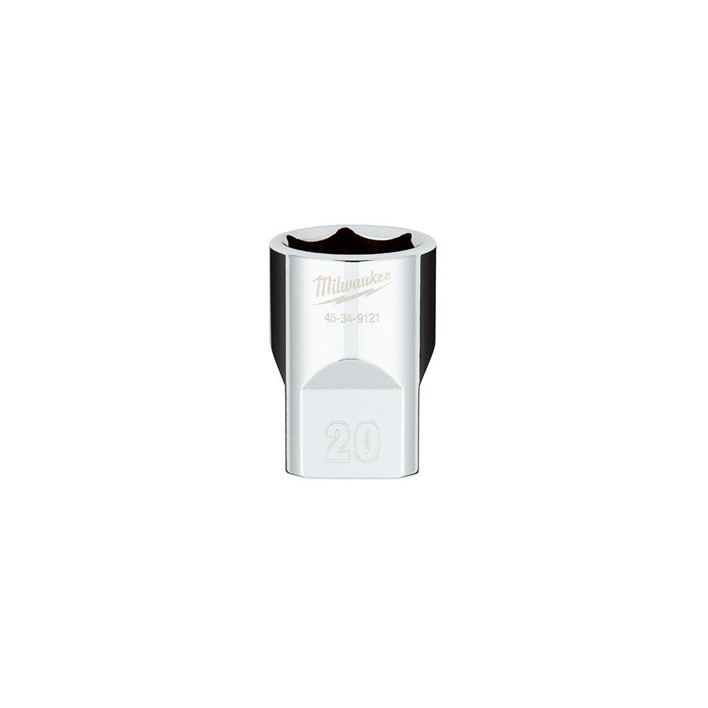 

Milwaukee 1/2 in. Drive 20MM Metric 6-Point Socket with FOUR FLAT Sides