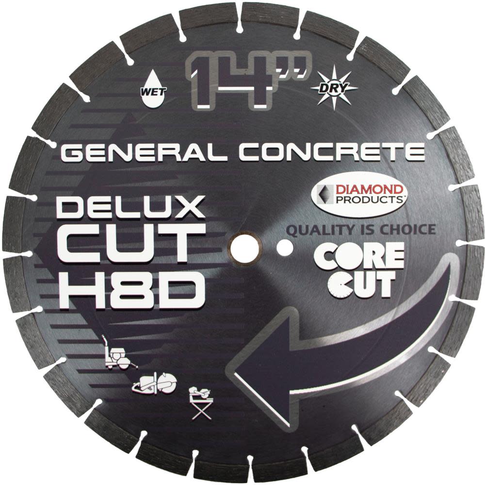 

Diamond Products 14 In. x .125 In. x 1 In. Delux-Cut Dry High Speed Blade