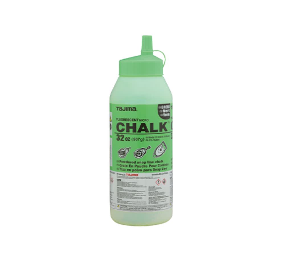 

Tajima Micro Chalk Powdered Snap Line Chalk Fluorescent Green 32oz
