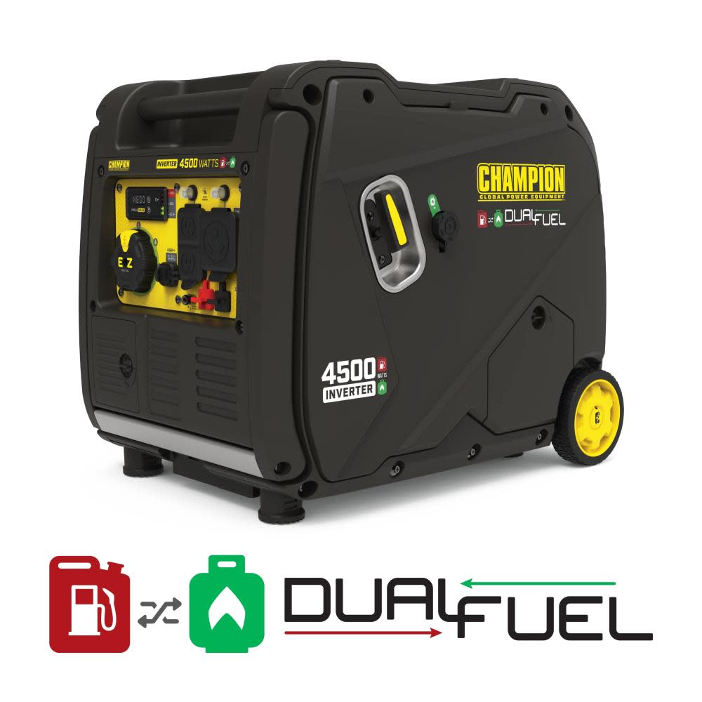 

Champion Power Equipment Inverter Generator Portable Dual Fuel with Quiet Technology 4500 Watt