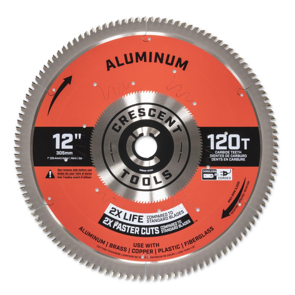 Crescent APEX Circular Saw Blade 12" x 120 Tooth Thin Aluminum