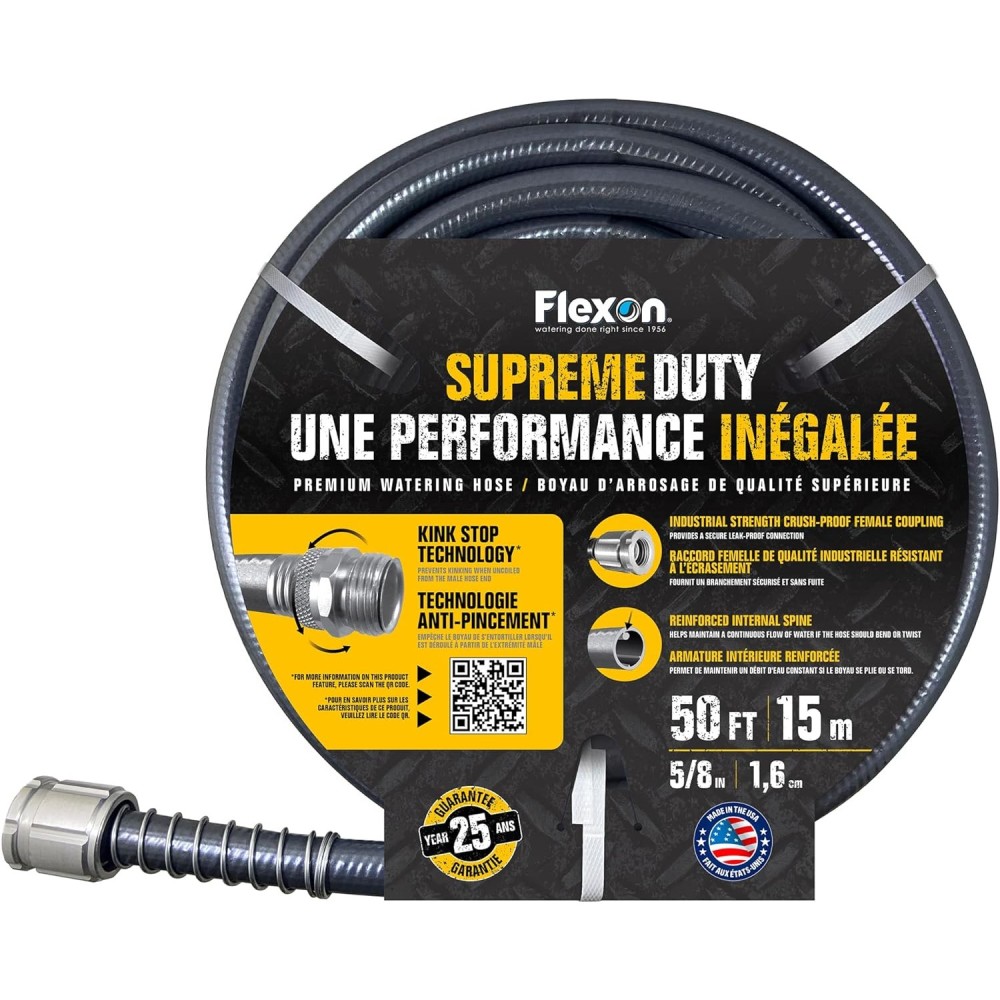 Flexon 5/8 Inch x 50ft Supreme Duty Water Hose