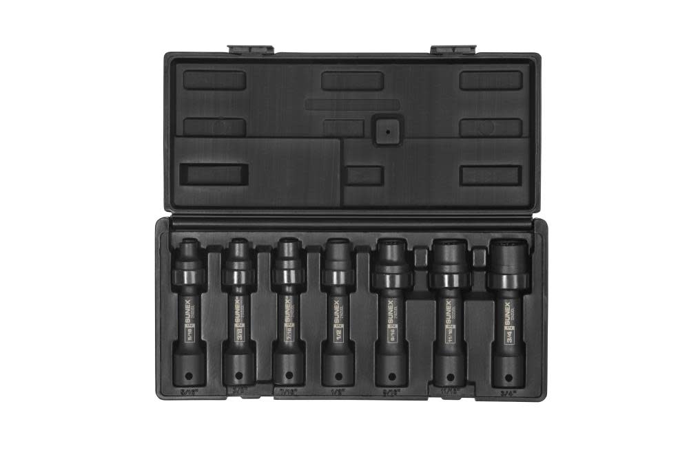 Sunex 7 pc. 1/2 In. Drive 12 Pt. SAE Driveline Limited Clearance