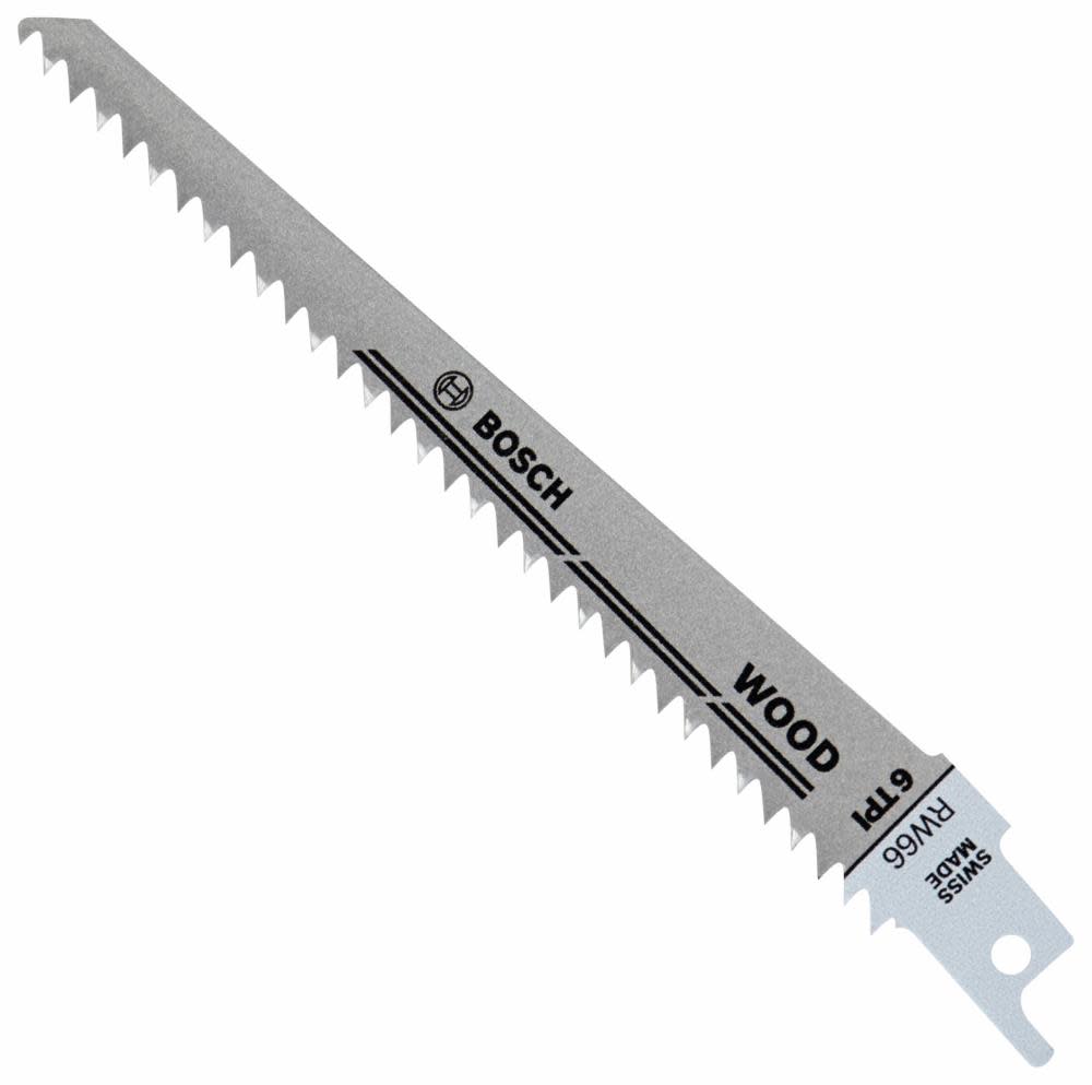 

Bosch 5 pc. 6 In. 6 TPI Wood Reciprocating Saw Blades