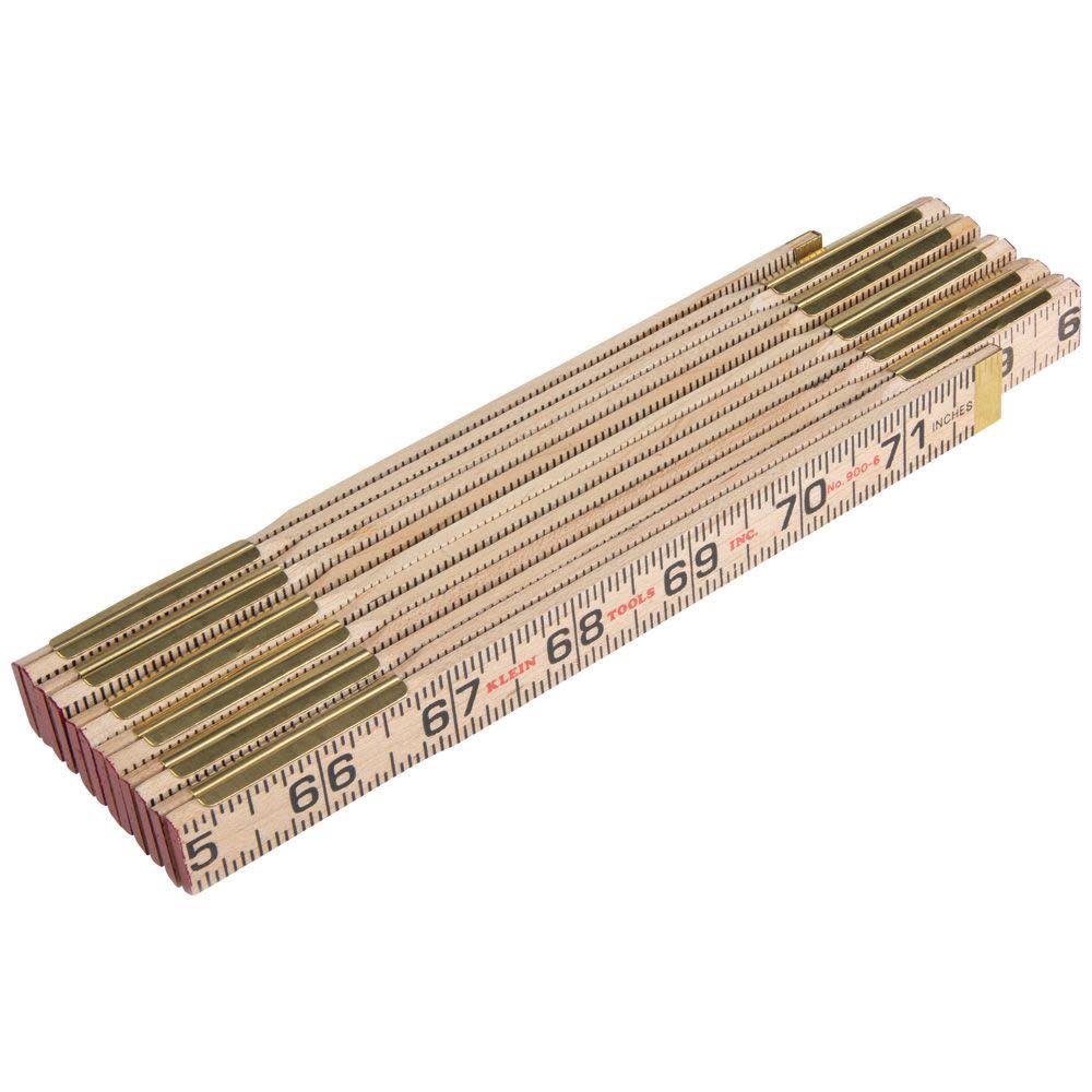 

Klein Tools Wood Folding Rule Inside Reading