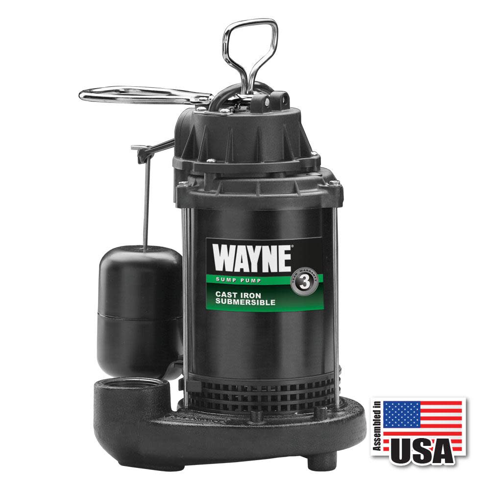 

Wayne Water Systems 1/3HP Cast Iron Submersible Sump Pump