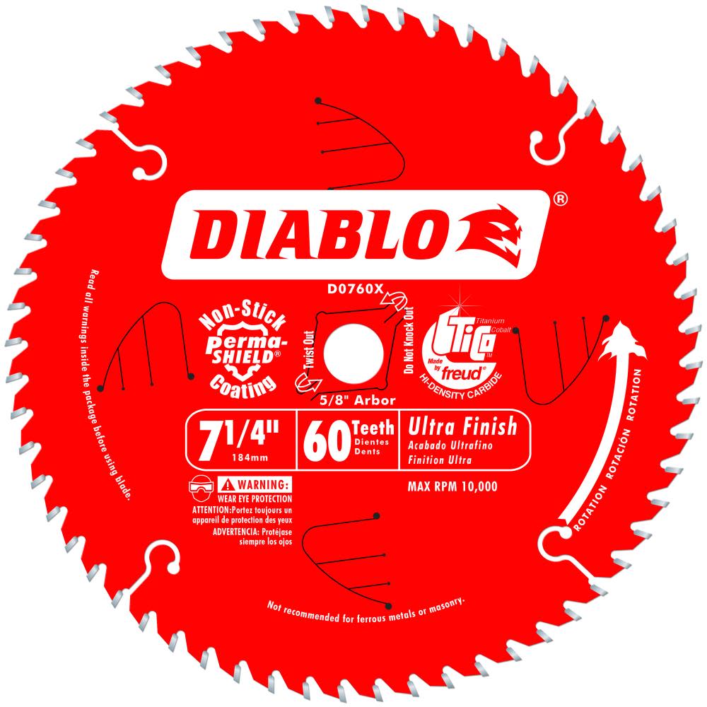 

Diablo Tools 7-1/4 in x 60 Tooth Ultra Finish Saw Blade