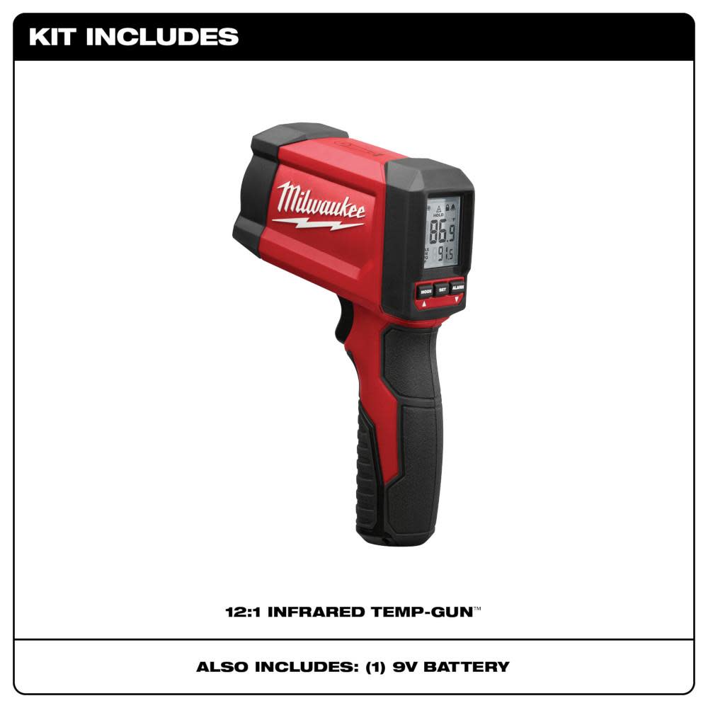 Milwaukee 12:1 Infrared Temp-Gun 2268-20 Acme Tools