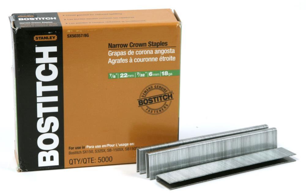 

Bostitch 7/8 In. 18 Gauge 7/32 In. Narrow Crown Finish Staple