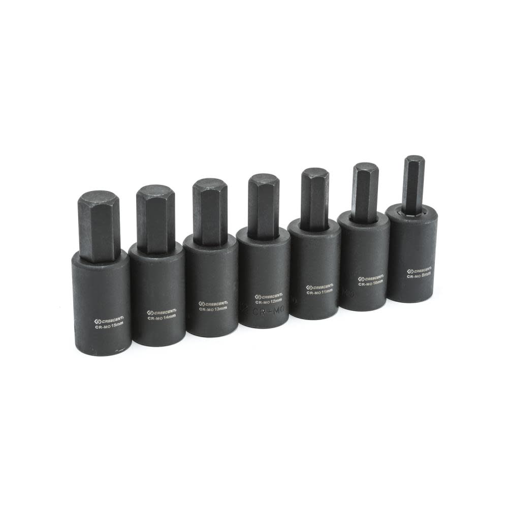 

Crescent 7 pc. 1/2" Drive Hex Bit Impact Metric Socket Set