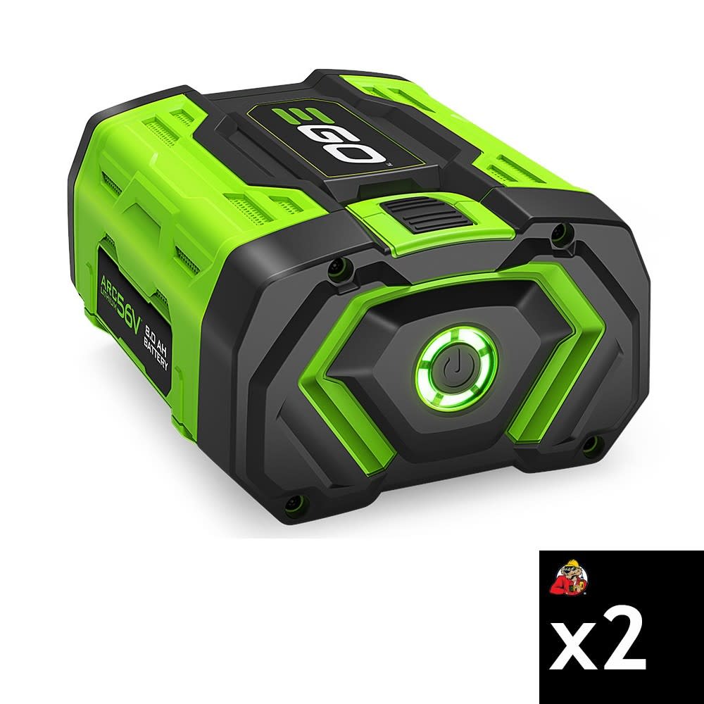 EGO Power+ 56V 8Ah ARC Lithium Battery with Fuel Gauge 2 Pieces