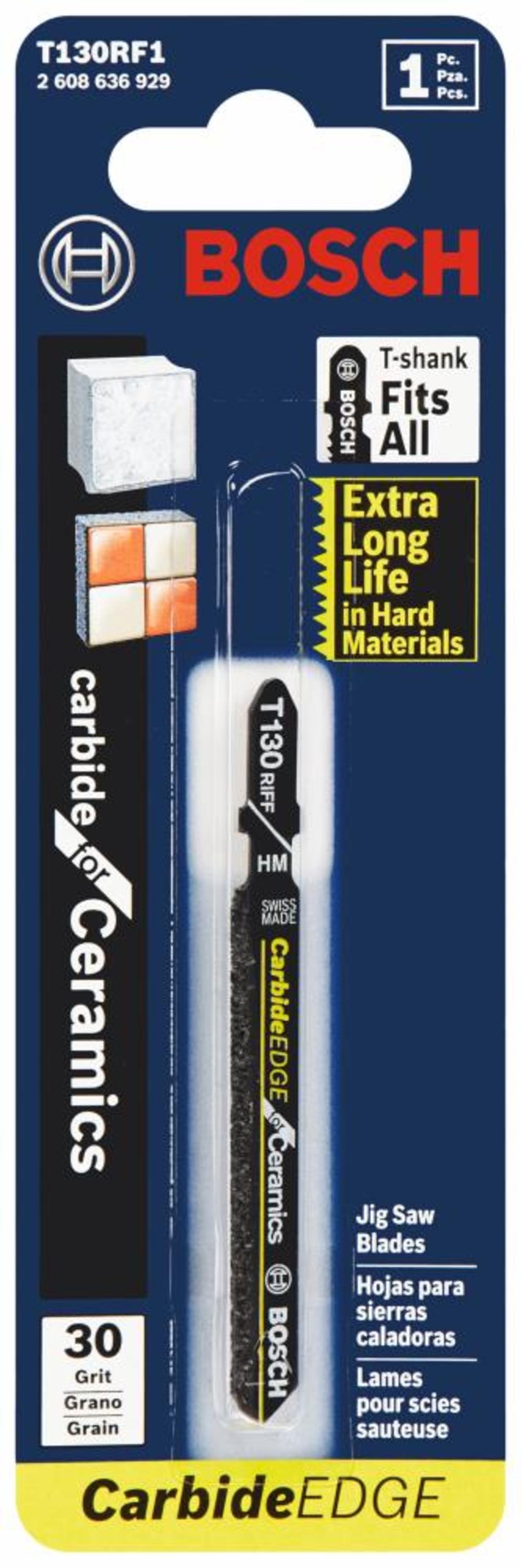 Bosch Jig Saw Blade 3 1/4" 30 Grit Carbide Edge for Ceramics T Shank
