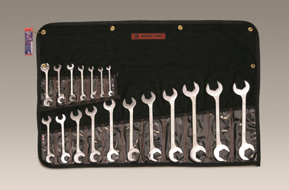 

Wright Tool Open End Wrenches Double Angle 15 & 60 Degrees 18pc