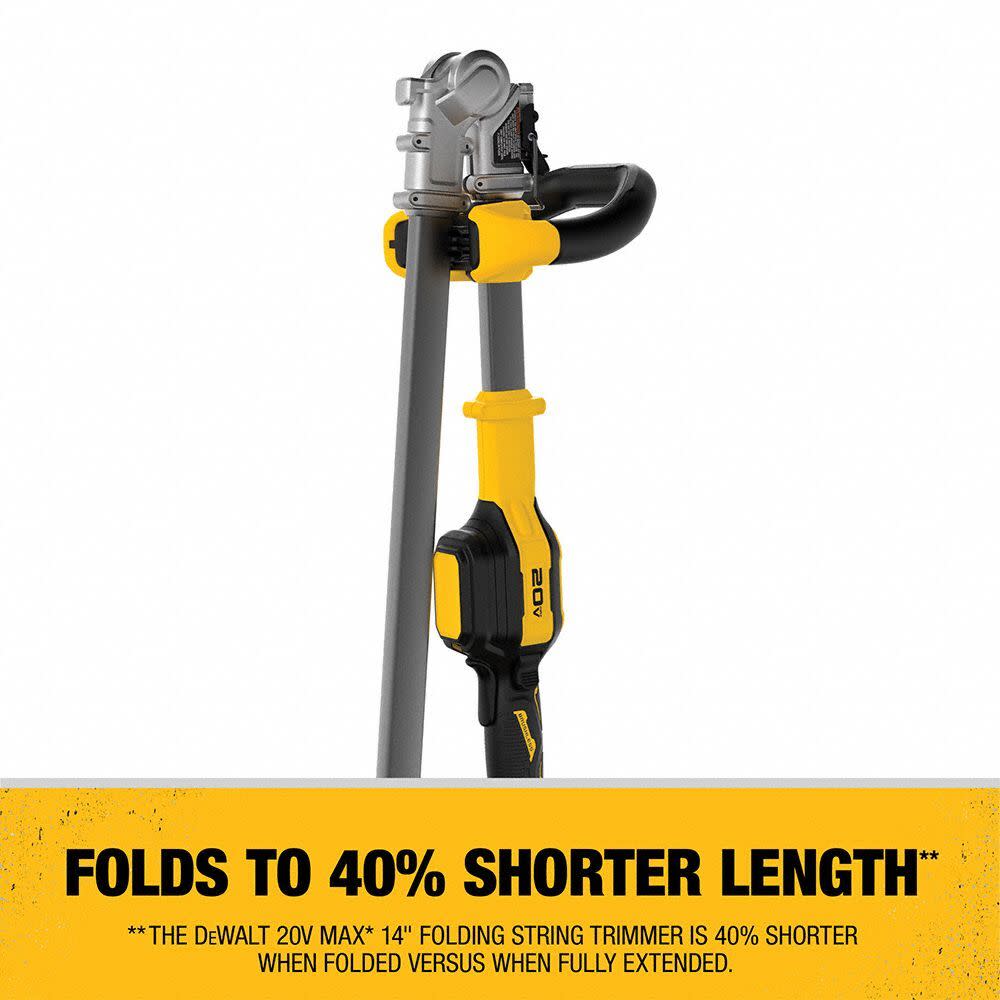 DEWALT 20V MAX String Trimmer Kit Folding 14in DCST922P1 Acme Tools
