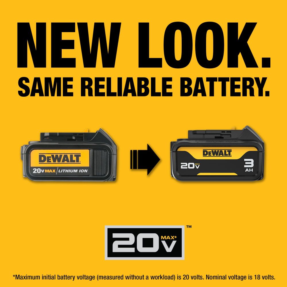 DEWALT 20V MAX 20V 3Ah Lithium Ion Power Tool Battery Pack with