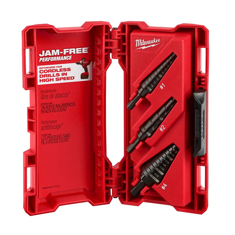 

Milwaukee 3-Piece Step Drill Bit Set