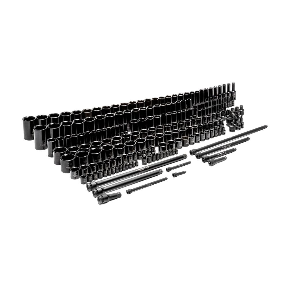 

GEARWRENCH Impact Socket Master Set 209 Pieces 1/4" 3/8" 1/2" 6 Point SAE & Metric Standard & Deep