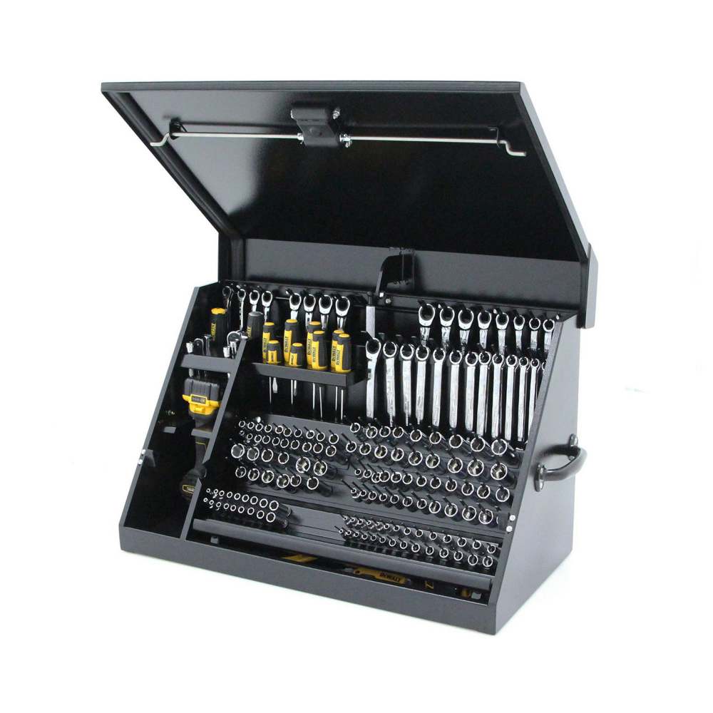 DEWALT 30 Inch x 15 Inch Black Steel Triangle Toolbox - TOOLBOX