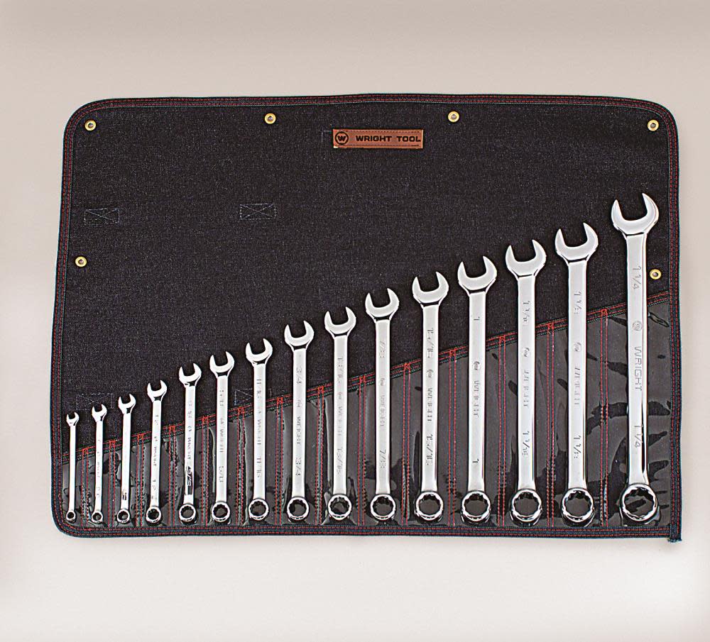 

Wright Tool 15 pc. Full Polish Combination Wrench Set