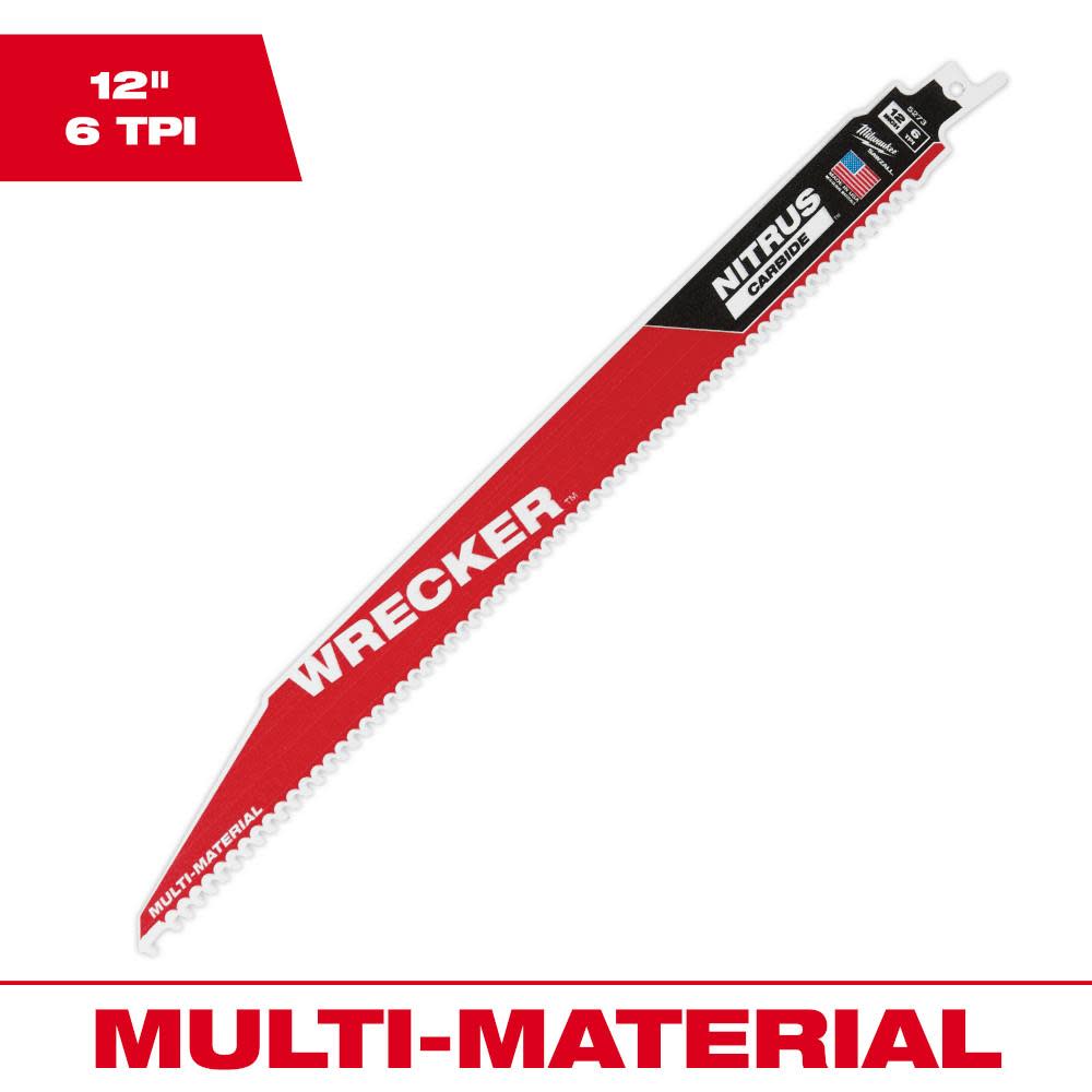 

Milwaukee 12" WRECKER with NITRUS CARBIDE 1Pk