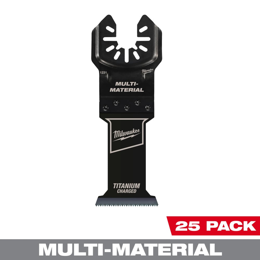 Milwaukee OPEN-LOK 1-3/8 Inch TITANIUM CHARGED Bi-Metal Multi-Material Multi-Tool Blades 25pk