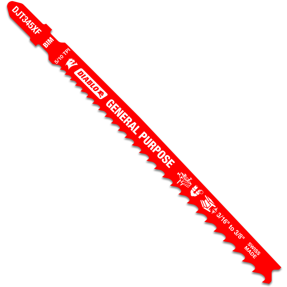 

Diablo Tools 5-1/4" 5/10 GenPurpose TPI Bi-Metal T-Shank Jig Saw Blades