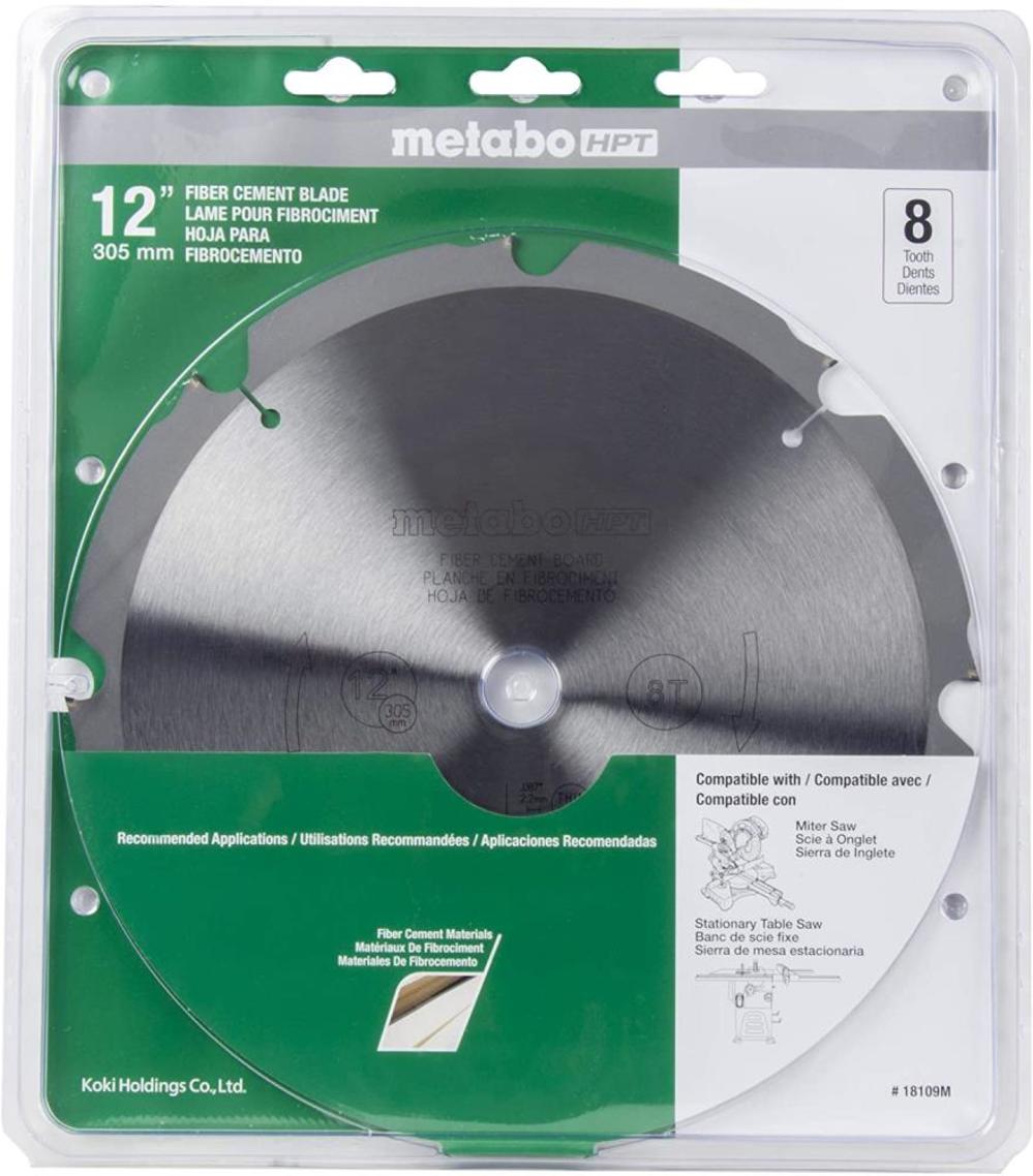 

Metabo HPT 8 Teeth Polycrystalline Diamond 12" Dry Cutting Fiber Cement Saw Blade