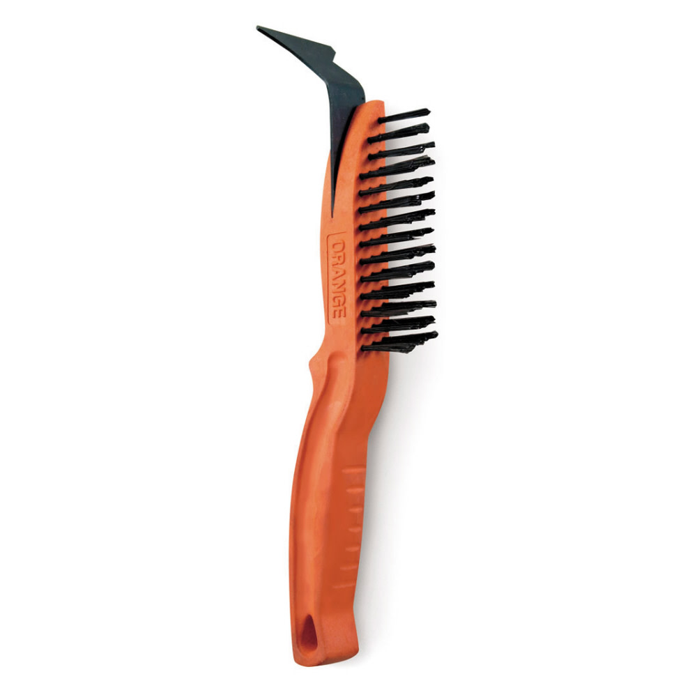 

Long Handled Steel Brush with Scrapper