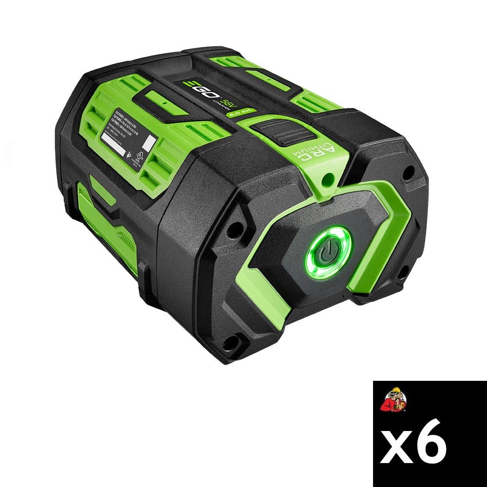 EGO Power+ 56V 6Ah ARC Lithium Battery with Fuel Gauge 6 Pieces