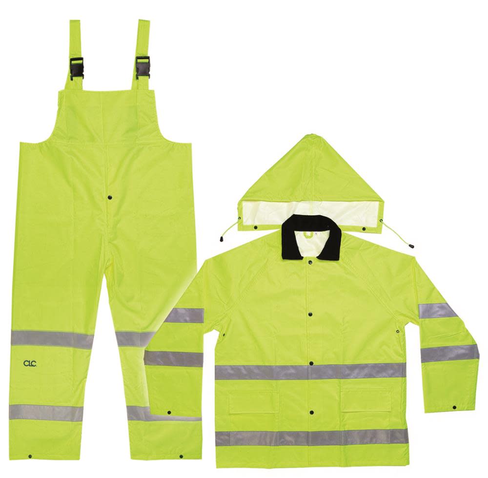 CLC 3 pc. ANSI Class 3 Polyester Rain Suit - 2X