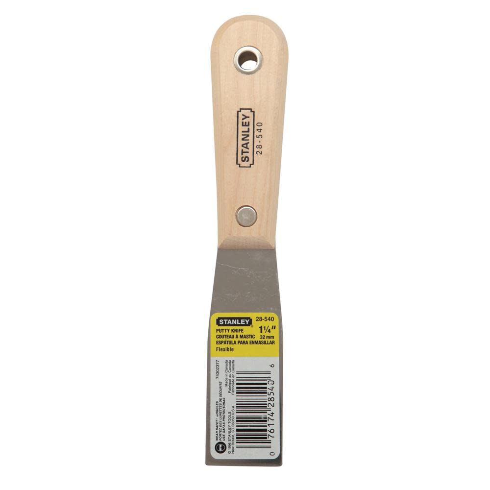 Stanley 1-1/4 In. Putty Knife Wood Handle 28-540 from Stanley