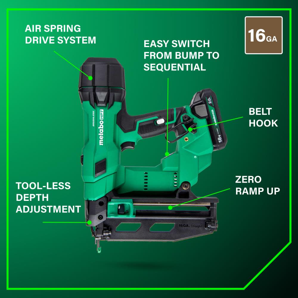 Metabo HPT 18V MultiVolt Brushless 16-Gauge Straight Finish