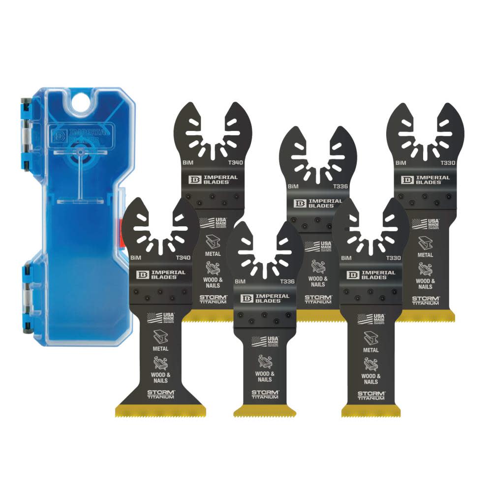 

Imperial Blades IBOATV-6 One Fit Storm Titanium Metal/Wood Variety Pack 6PC + Free Case