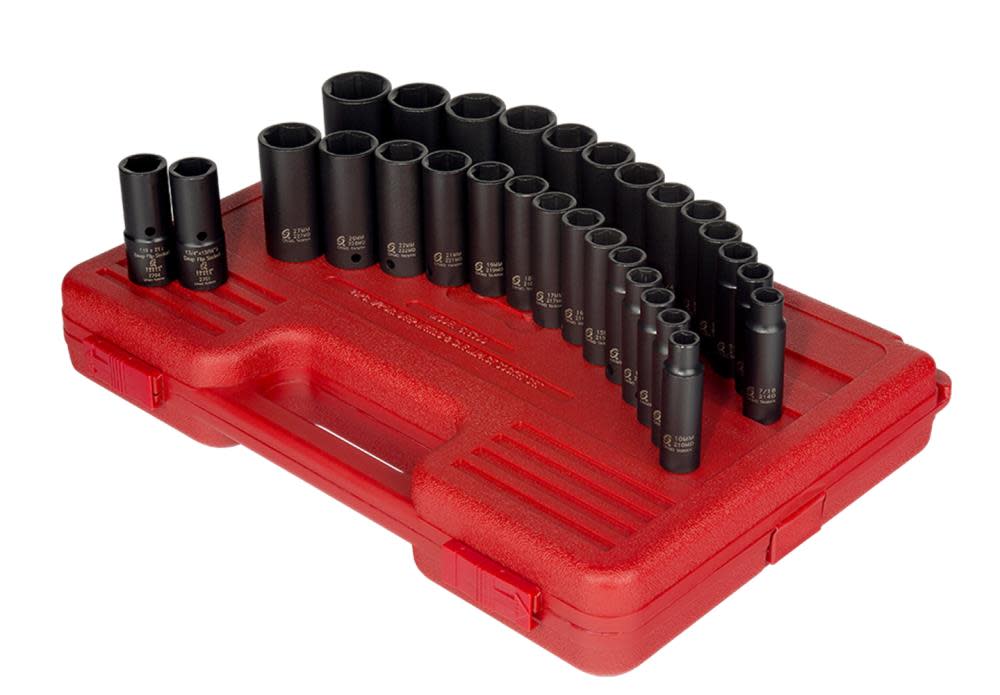 

Sunex 29 pc. 1/2 In. Dr. SAE & Metric Double Deep Impact Socket Set