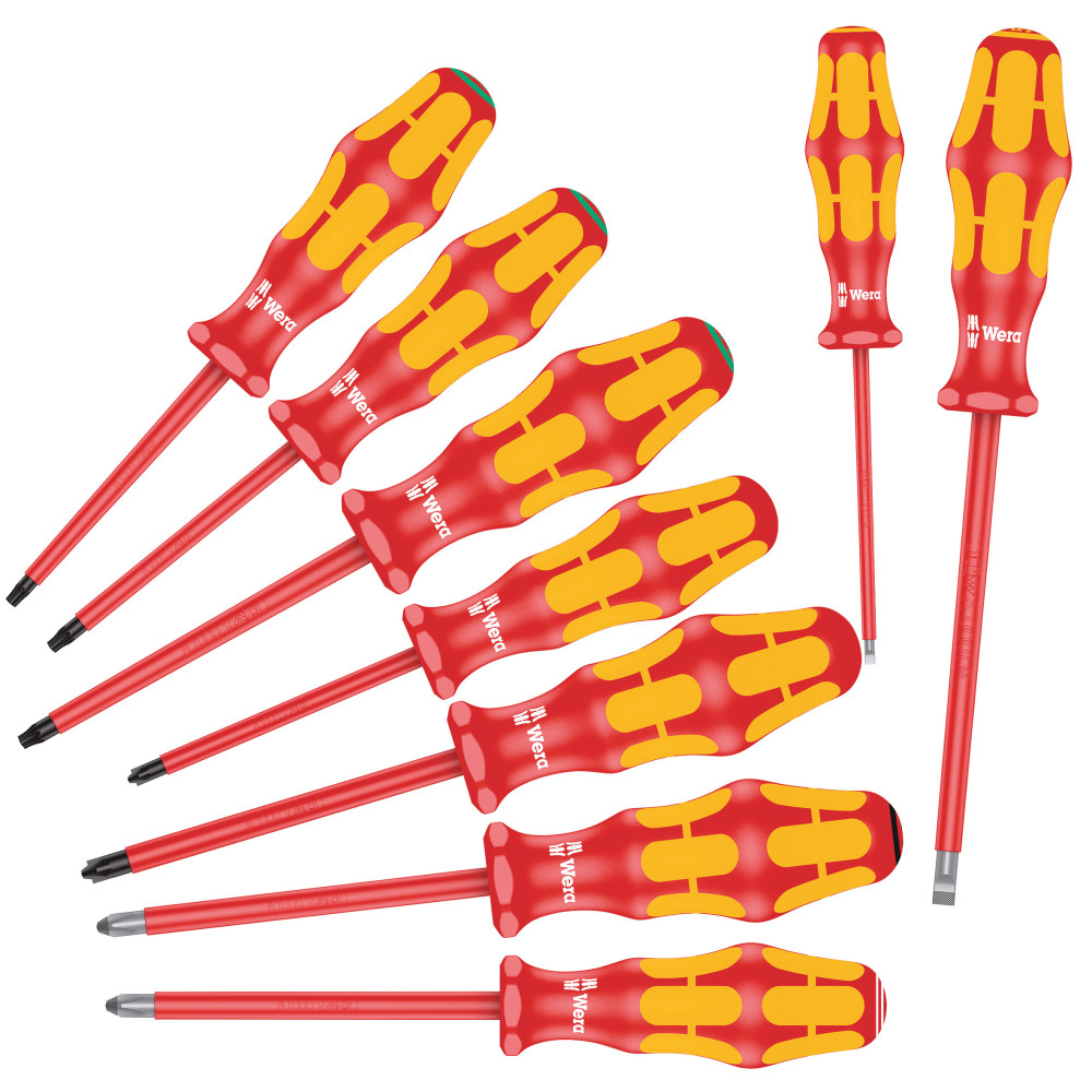 

Wera Tools 9pc Kraftform Plus 160 i/162 i/167 i/9 Screwdriver Set