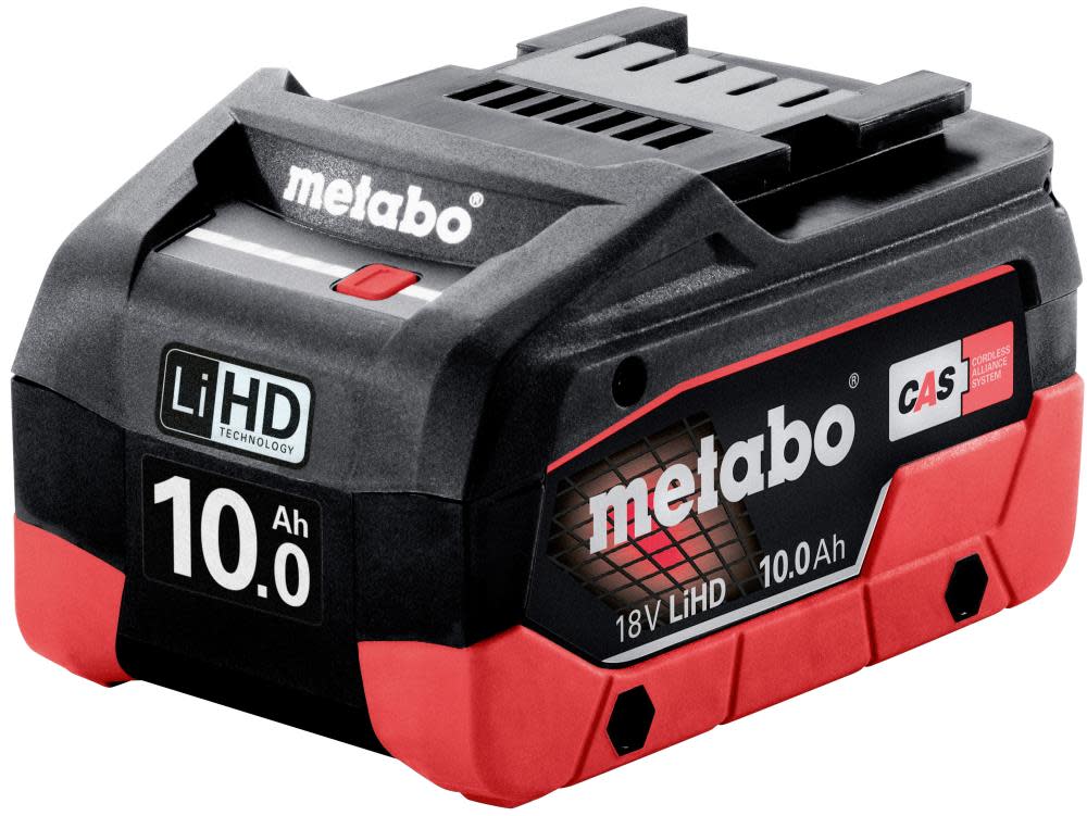 Metabo LiHD 18V 10Ah Lithium Ion Power Tool Battery Pack with Fuel Indicator