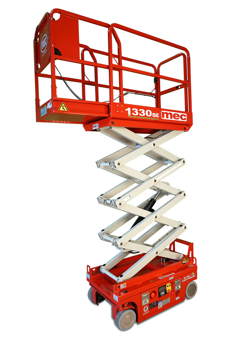 mec 13 Ft. Electric Scissor Lift with Leak Containment System 1330SE