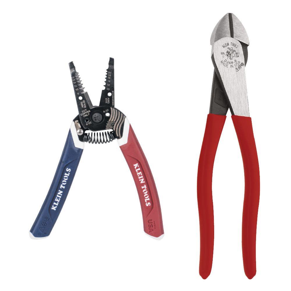 

Klein Tools Diagonal Cutter Stripper Kit 2pc