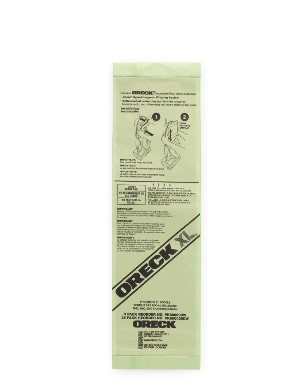 

Oreck Hypoallergenic Filter Bag - 25 pack