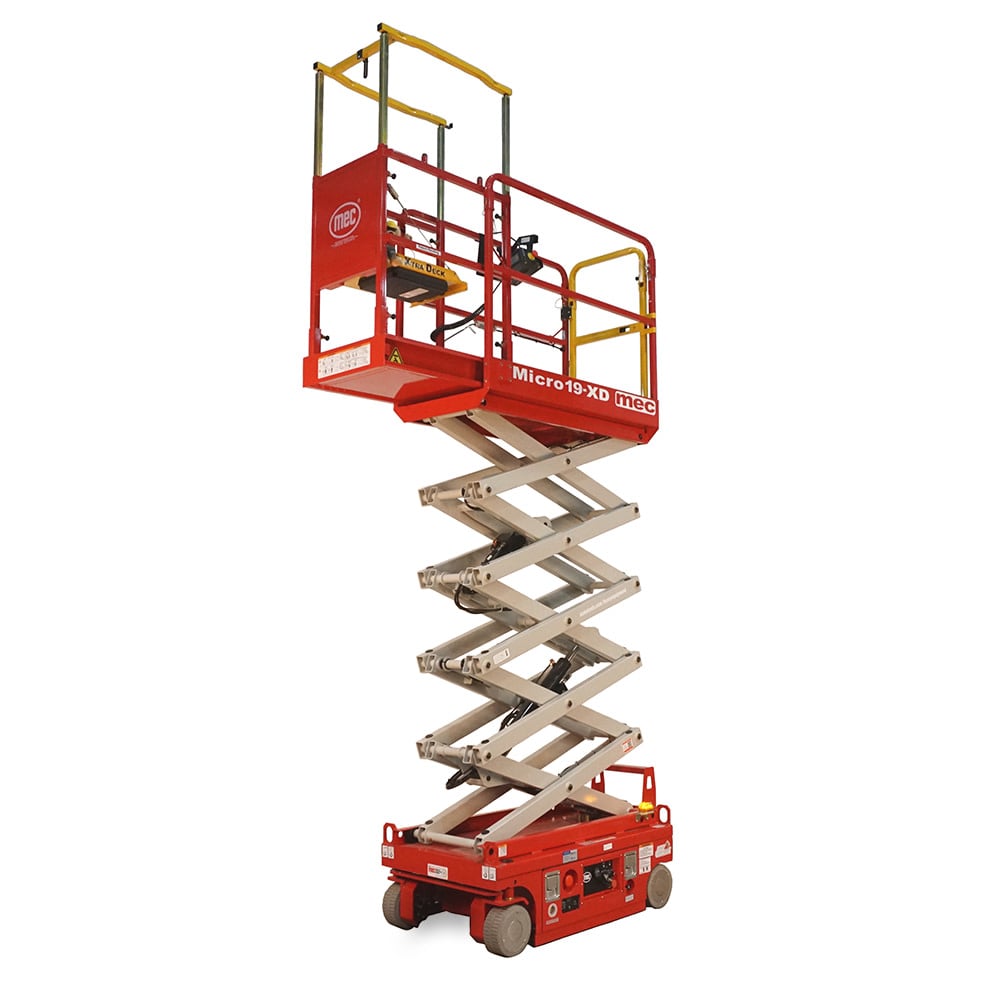 mec 19 Ft. XtraDeck Micro Slim Electric Scissor Lift MICRO 19XD from