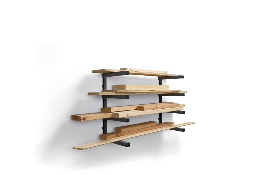 

Bora Portamate Wall Mounted Storage Rack 4 Level Black/Gray