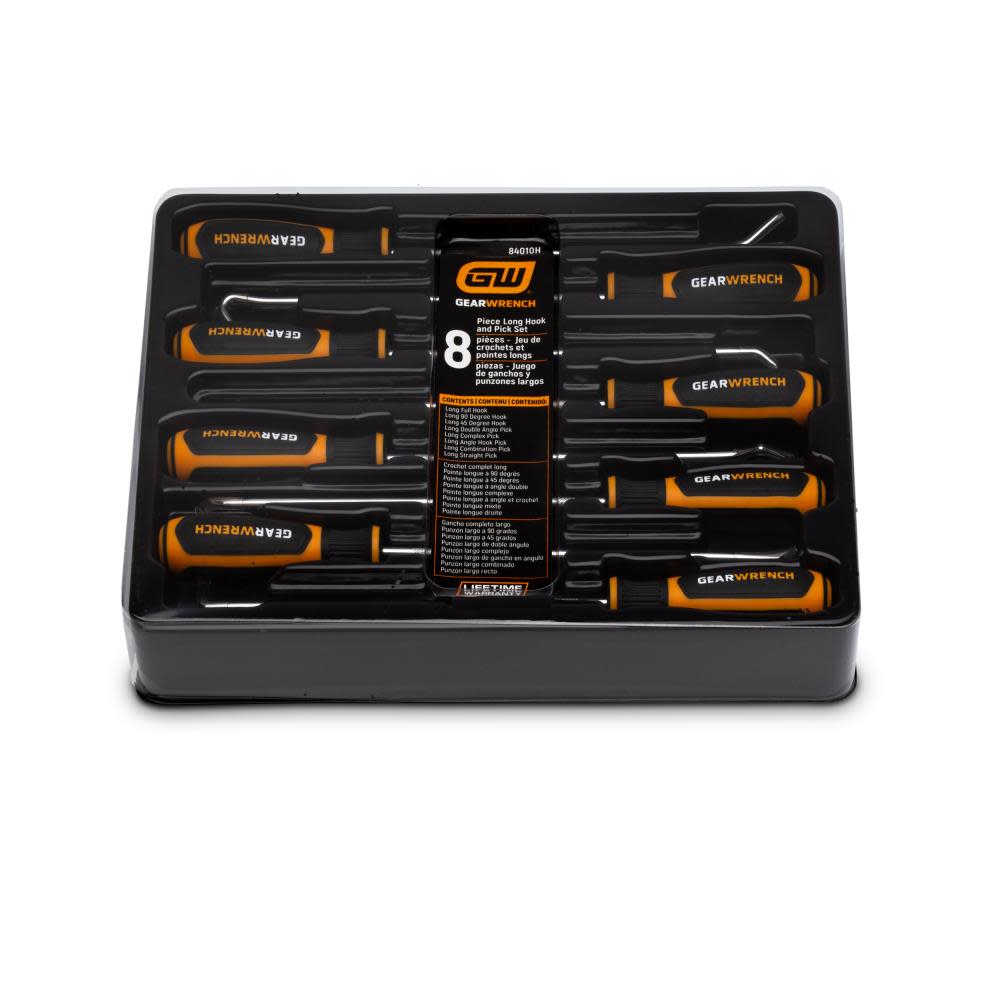 GEARWRENCH 8 Pc Long Hook & Pick Set 84010H - Acme Tools