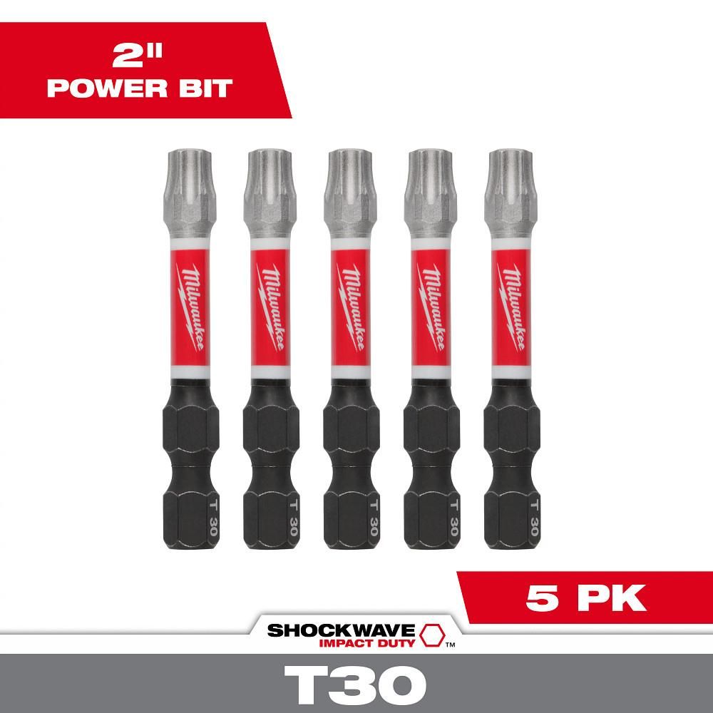 Milwaukee SHOCKWAVE 2 in. T30 Impact Driver Bits 5PK