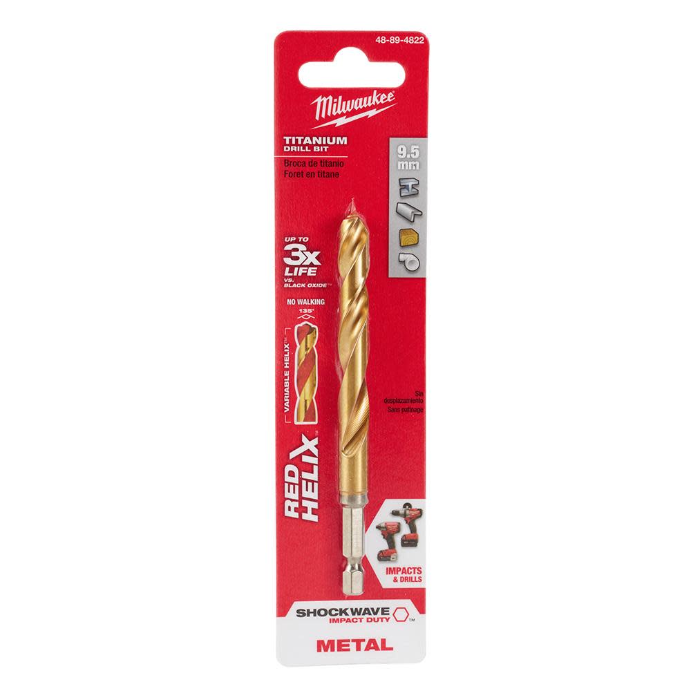 

Milwaukee 9.5mm Metric Titanium SHOCKWAVE Red Helix Bit