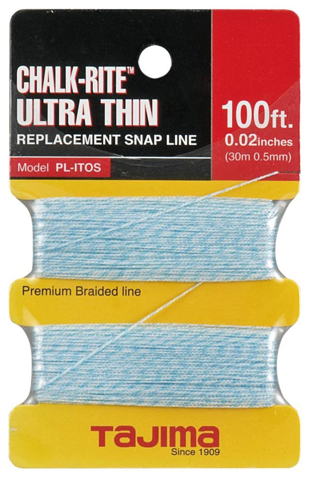

Tajima CHALK-RITE Premium Grade Ultra Thin Nylon Replacement Line 0.5 mm Thick by 100 Ft.
